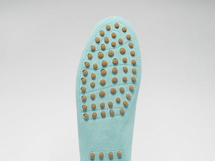 Women's Tasselled Driving Loafers, aqua suede
