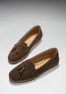 Damen Tasselled Espadrilles Braun Wildleder – Hugs & Co.
