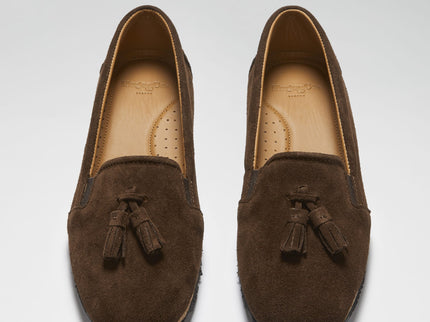 Damen Tasselled Espadrilles Braun Wildleder – Hugs & Co.