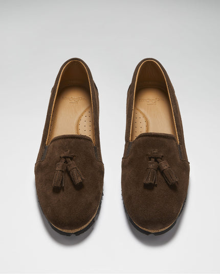Damen Tasselled Espadrilles Braun Wildleder – Hugs & Co.