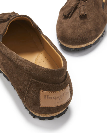 Damen Tasselled Espadrilles Braun Wildleder – Hugs & Co.