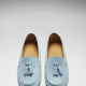 Women's Tasselled Driving Loafers, sky blue suede-2