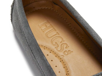 Women's Tasselled Driving Loafers, slate grey suede
