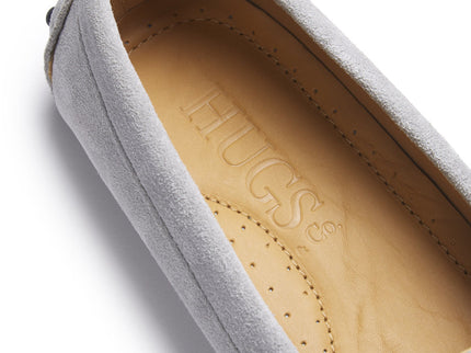 Women's Tasselled Driving Loafers, dove grey suede