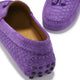 Women's Tasselled Driving Loafers, purple embossed suede-4