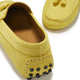 Women's Tasselled Driving Loafers, yellow embossed suede-4