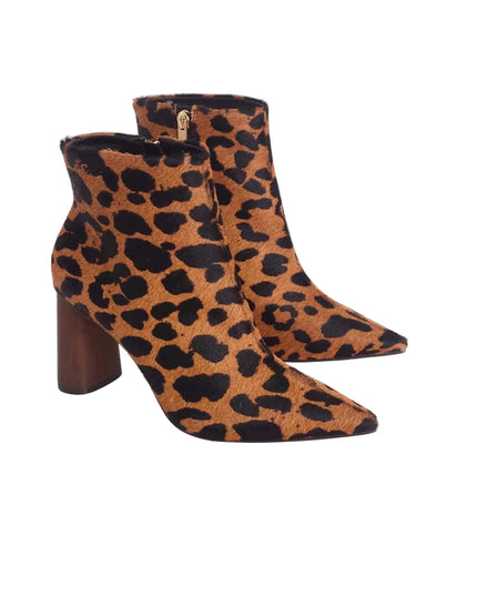 Sapucaia Damen Leder Ankle Boots | Animal Print Brown