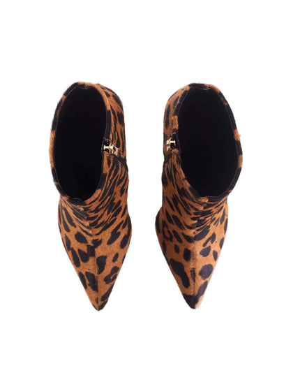 Sapucaia Damen Leder Ankle Boots | Animal Print Brown