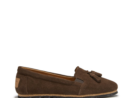 Damen Tasselled Espadrilles Braun Wildleder – Hugs & Co.