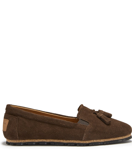 Damen Tasselled Espadrilles Braun Wildleder – Hugs & Co.