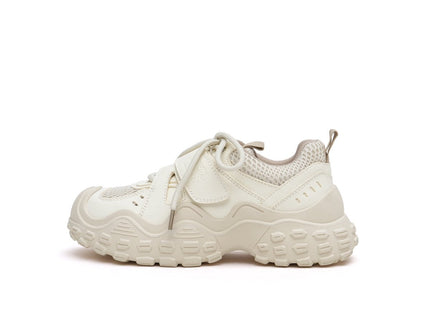 Women's Chunky Wavy Sneakers – Technical Mesh Platform Trainers