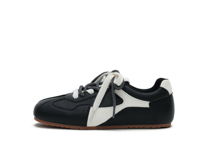 Women's Dual Lace GAT Flat Sneakers – Retro Minimalist Trainer Shoes