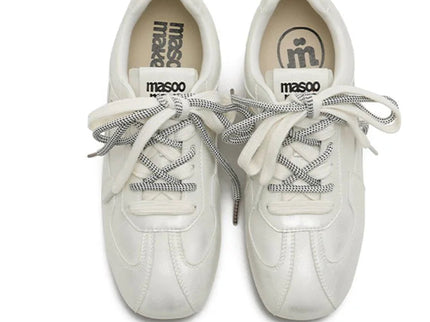 Damen Dual Lace GAT Flache Tokyo Sneakers – Retro Minimalist Trainer