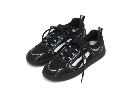 Women’s Flat Technical Mesh Sneakers – Graphic Panel Trainers
