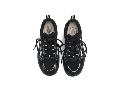 Women’s Flat Technical Mesh Sneakers – Graphic Panel Trainers