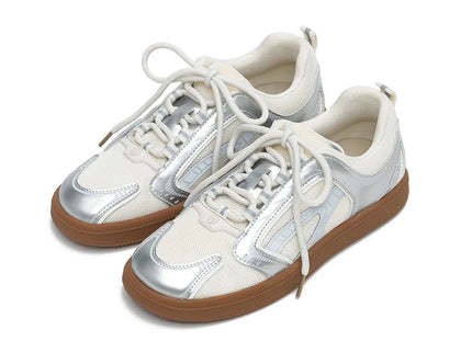 Damen Flache Technical Mesh Tokyo Sneakers – Graphic Panel Trainer