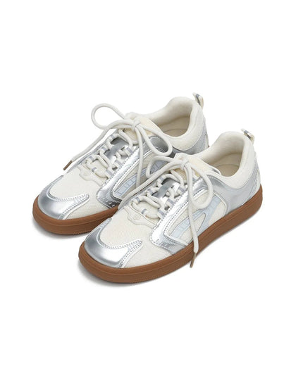 Damen Flache Technical Mesh Tokyo Sneakers – Graphic Panel Trainer