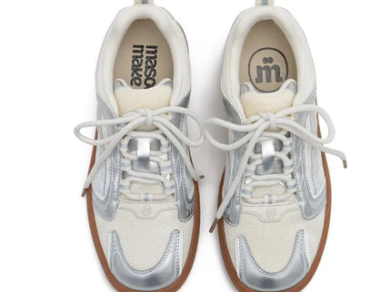 Damen Flache Technical Mesh Tokyo Sneakers – Graphic Panel Trainer