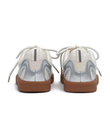 Damen Flache Technical Mesh Tokyo Sneakers – Graphic Panel Trainer