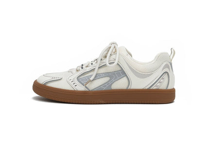Women’s Flat Technical Mesh Sneakers – Graphic Panel Trainers