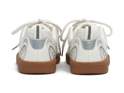 Damen Flache Technical Mesh Tokyo Sneakers – Graphic Panel Trainer