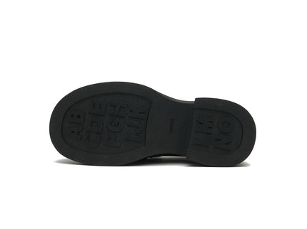 Women’s Glossy Leather Platform Loafers – British Style Slip-Ons