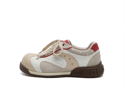 Women's Star Chunky Toe Platform Sneakers – Kawaii Suede Trainers
