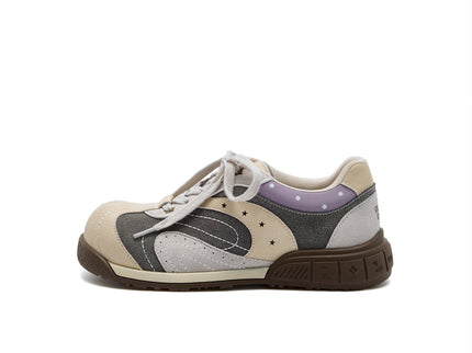 Women's Star Chunky Toe Platform Sneakers – Kawaii Suede Trainers