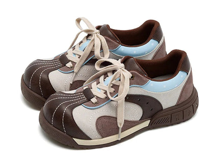 Masoomake Damen Platform Sneaker – Star Chunky Toe Kawaii Style