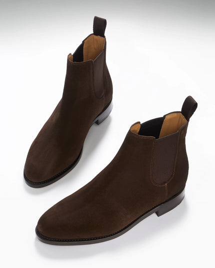 Hugs & Co. | Wildleder-Chelsea-Boots mit Ledersohle | Braun