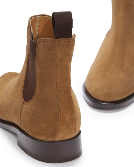 Hugs & Co. | Wildleder-Chelsea-Boots mit Ledersohle | Tabakbraun
