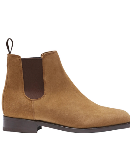 Hugs & Co. | Wildleder-Chelsea-Boots mit Ledersohle | Tabakbraun