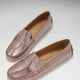 Women's Penny Driving Loafers, rose gold patent leather-1