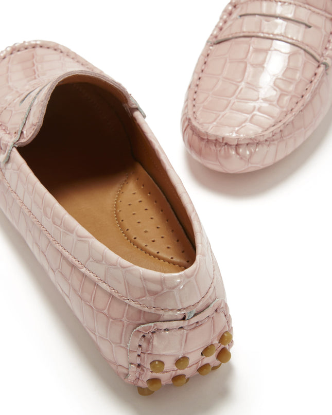 Penny Driving Loafers – Powder Pink Lackleder