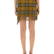 WOOL AND CASHMERE CHECK SCARF STYLE SKIRT