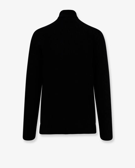 Wool and cashmere sweater with frontal logo