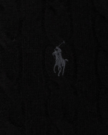 Wool and cashmere sweater with frontal logo