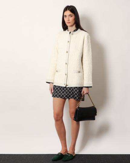 Wool and cotton blend cardigan