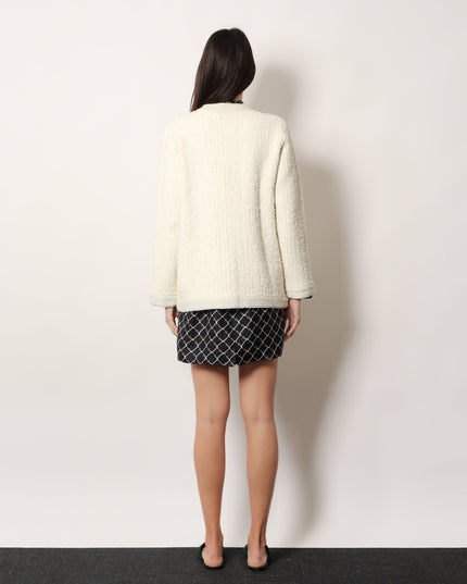 Wool and cotton blend cardigan