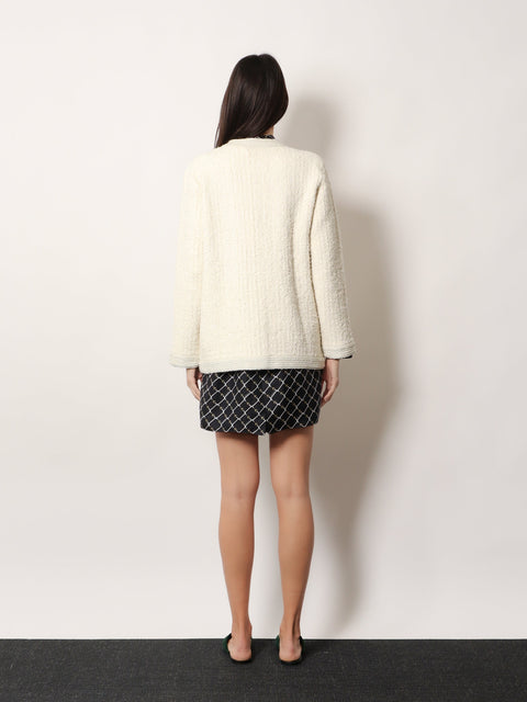 Wool and cotton blend cardigan