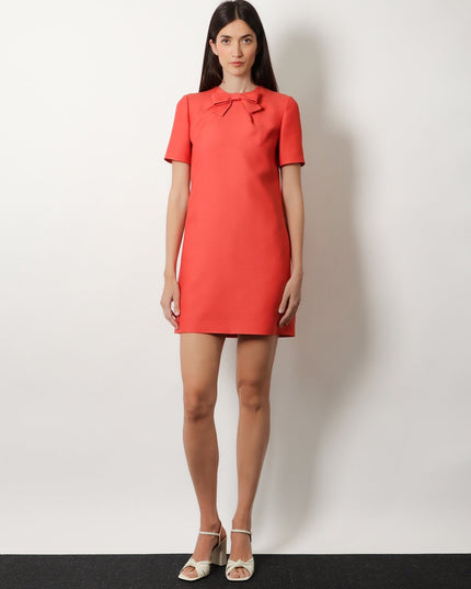 Wool and silk blend short dress