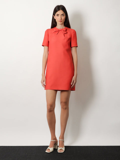 Wool and silk blend short dress