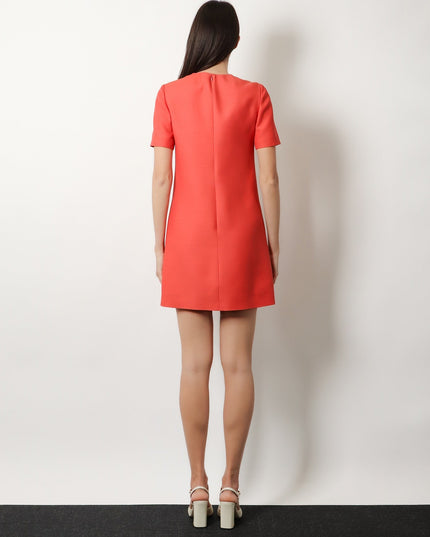 Wool and silk blend short dress