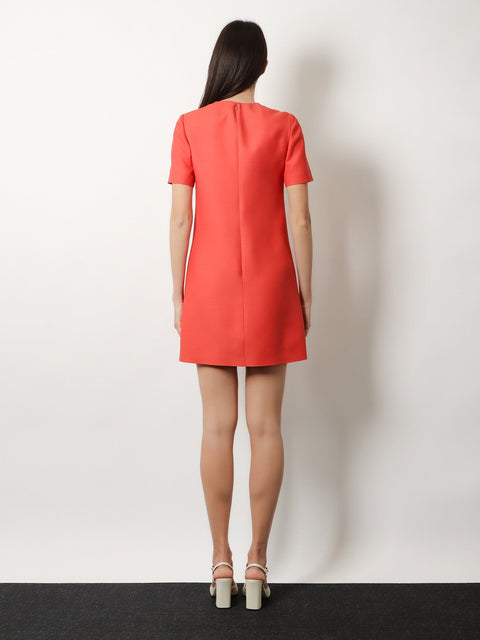 Wool and silk blend short dress