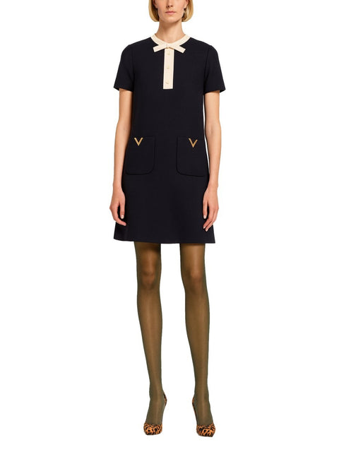 WOOL AND SILK MINI DRESS