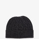 Wool blend cable knit beanie hat