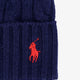 Wool blend cable knit beanie hat