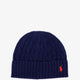 Wool blend cable knit beanie hat