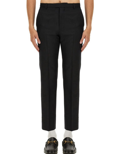 WOOL BLEND TWILL PANTS