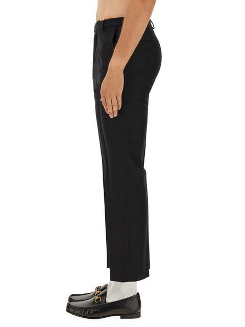 WOOL BLEND TWILL PANTS